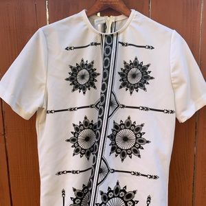 Vintage Geometric Floral Top